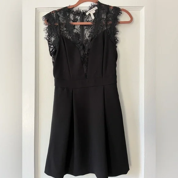 knee length dresses for ladies Stretch Lace Bubble Dress Black / 4